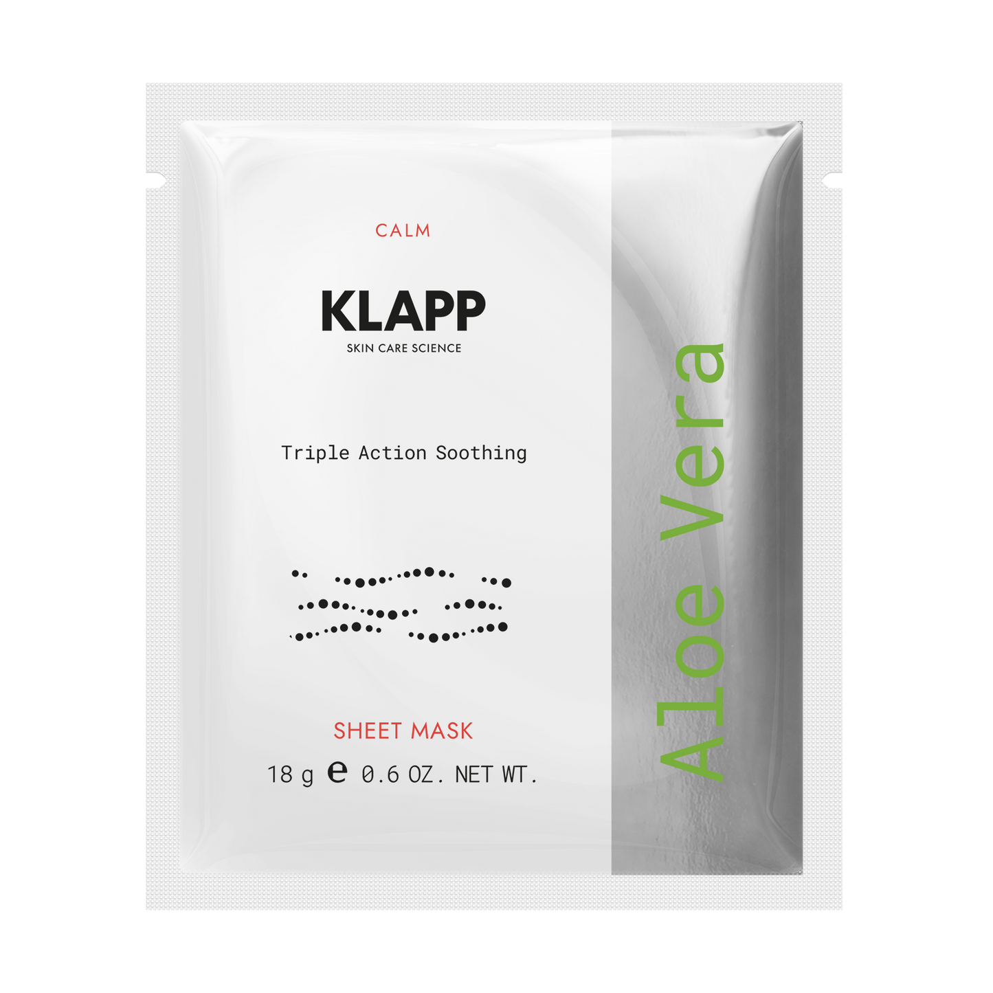 KLAPP Aloe Vera Triple Action Soothing Sheet Mask