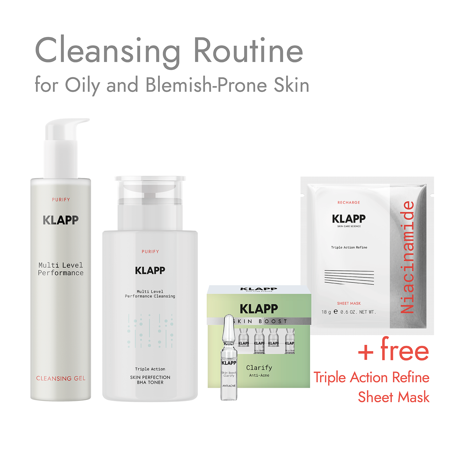 Clarifying Cleansing Routine for Oily and Blemish-Prone Skin