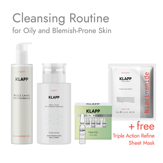 Clarifying Cleansing Routine für fettige und zu Unreinheiten neigende Haut