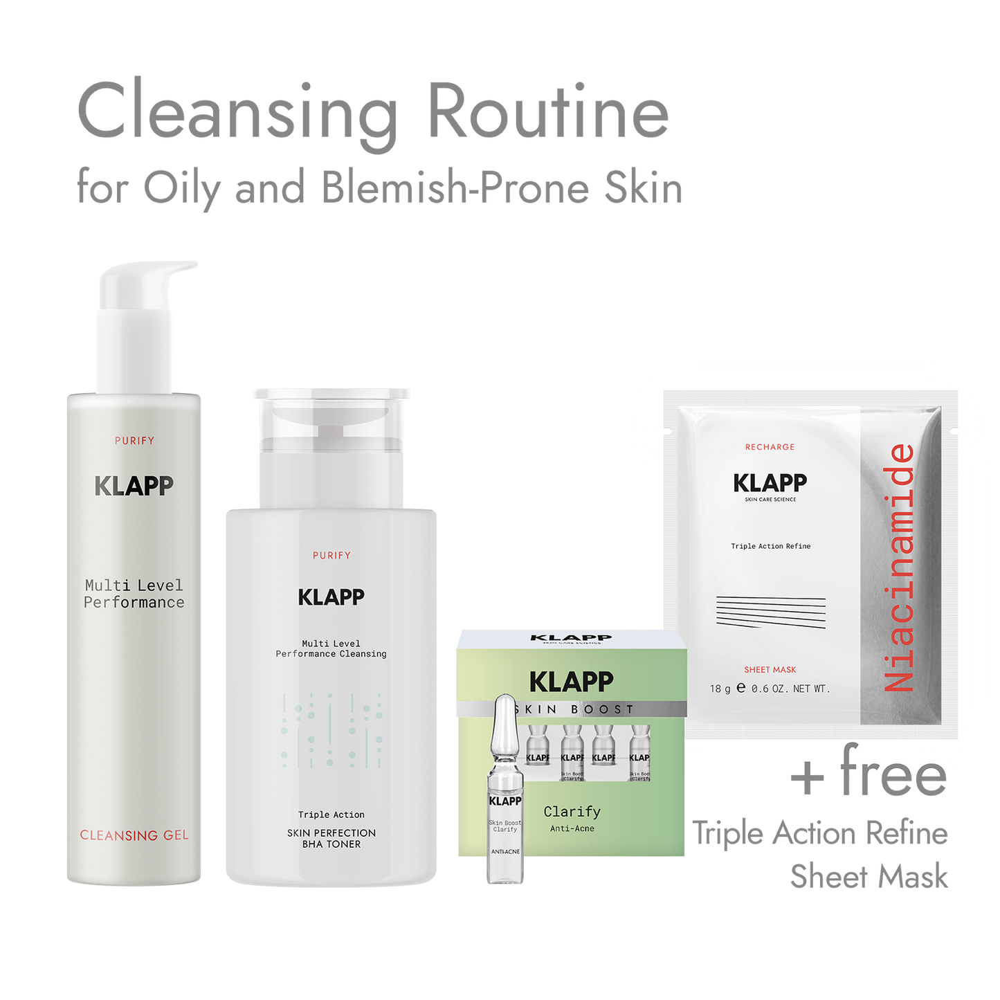 Clarifying Cleansing Routine for Oily and Blemish-Prone Skin