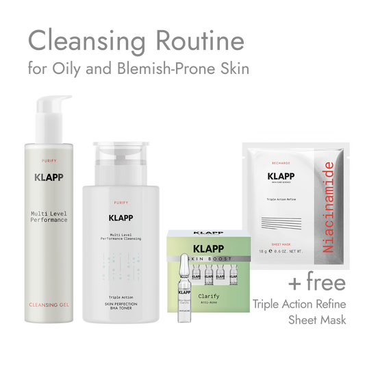 Clarifying Cleansing Routine for Oily and Blemish-Prone Skin